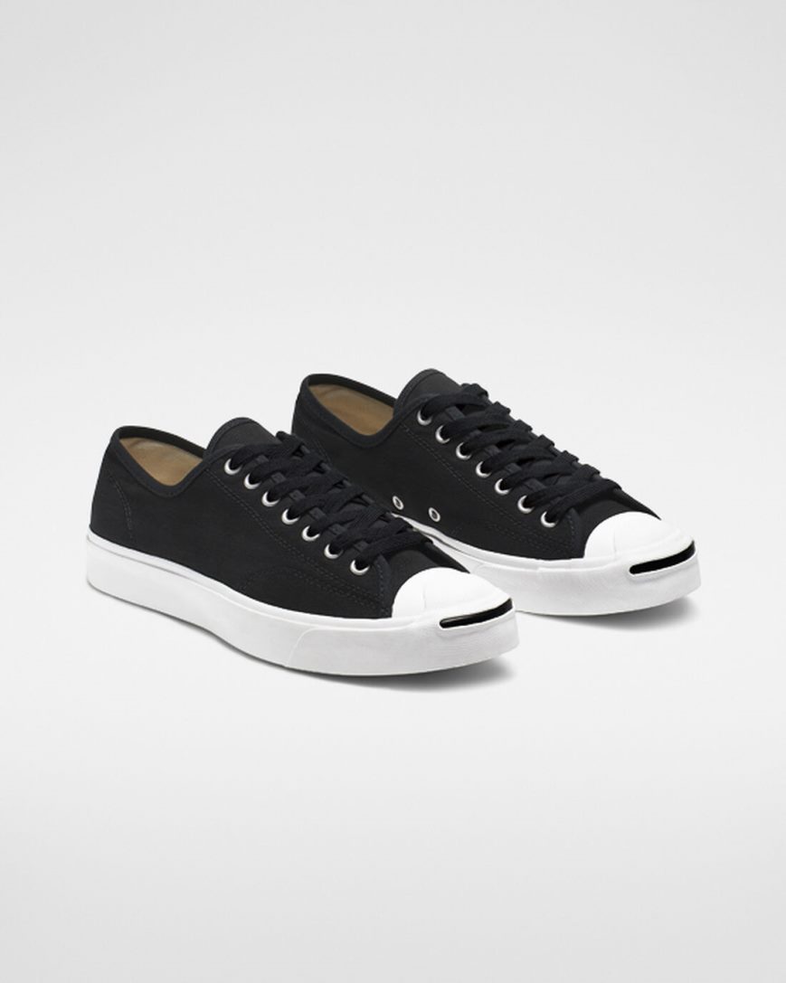 Zapatillas Bajas Converse Jack Purcell Canvas Hombre Negras Blancas Negras | PE 52WEL4